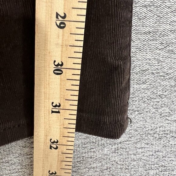 Eddie Bauer Womens Mini Corduroy Pants Size 12 Brown Slightly Curvy Straight - Picture 10 of 16